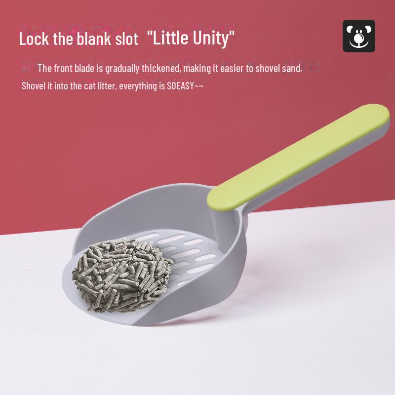 Neue Kontrastfarbene Katzenschaufel mit Kotbeutelspender und Sofortfilter.