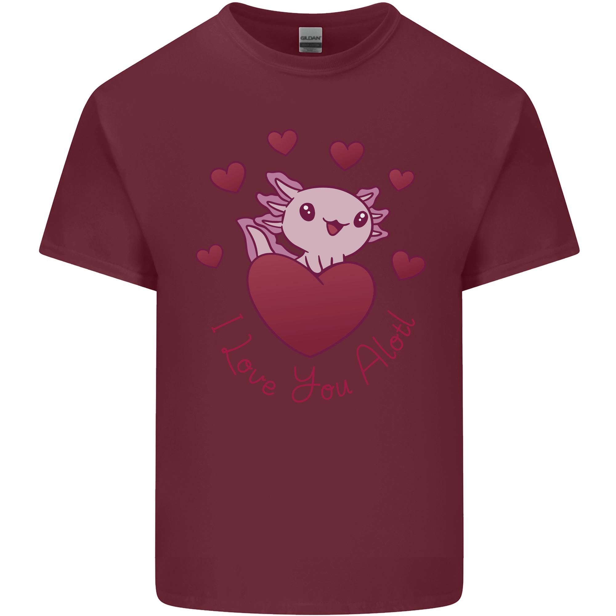 I Love You Allot Valentines Day Axolotl Unisexs Light Cotton TShirt S