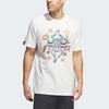 Adidas Donovan Mitchell 8-Bit Graphics Signature Basketball Graphic Tee Off White Men Streetwear II7792