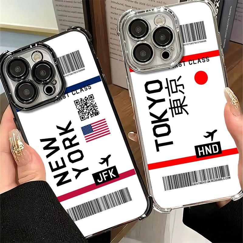 Travel Air Ticket Label Soft Phone Case For Xiaomi Poco X7 X8 Pro Max X6 X5 X3 F8 Ultra F7 M8 M7 M5S Redmi 15C 15A 15 14C 13C 12