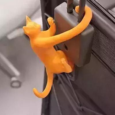 Long-Armed Cat Hook 3D Printed Climbing Cat Keys Headset Trinkets Hanger Home Office Simulation Animal Hanging Decoration