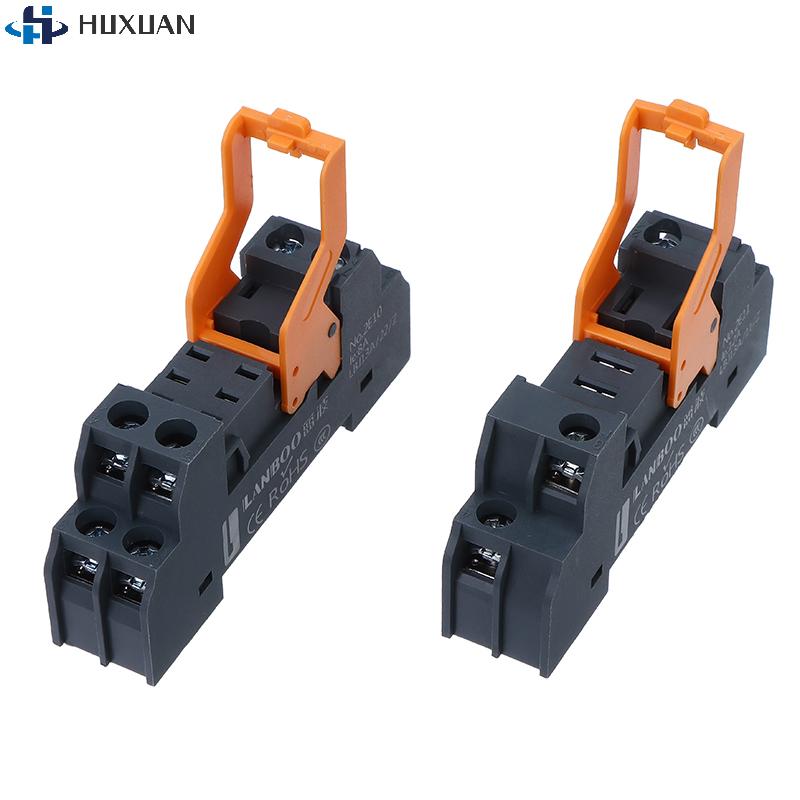 1Pcs 5Pin 8Pin Narrow Type Relay Base LBJ13A Series Precision Manufacturing 2NO2NC For DC12V/24V/48V AC24V/110V/220V