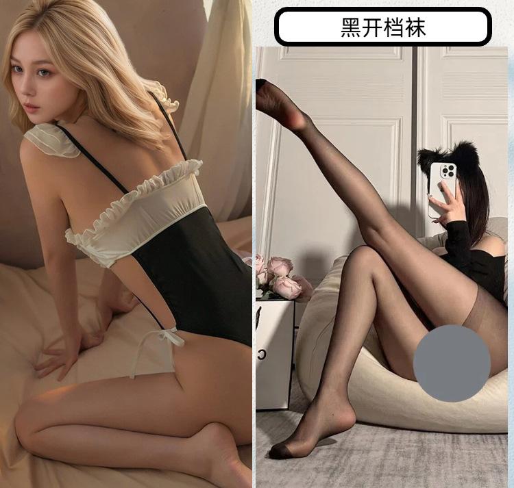 Sexy Lingerie Sexy Lace One-piece Maid Outfit Uniform Seduction Hot Passion Suit Cosplay Maid Outfit