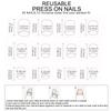 24pcs Full Cover Acrylic Press-On Nails Fake Nails Set, Artificial Nails Manicure Nail Art Supplies