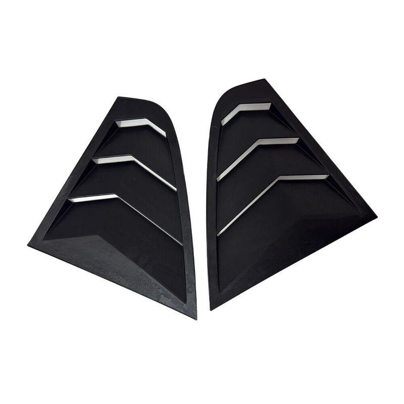 For Skoda Rapid 2012-2018 ABS Plastic Rear Window Quarter Louver Scoop Cover Side Vent Shutter Trim Car Adhesive Accessories