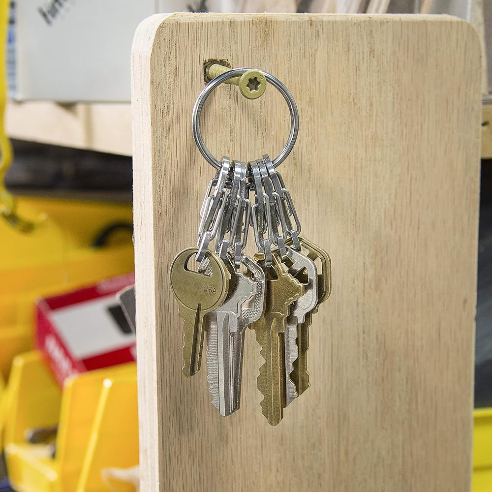Nite Ize Keyring Steel Silver KRGS-11-R3 Durable Key Holder Lightweight Design
