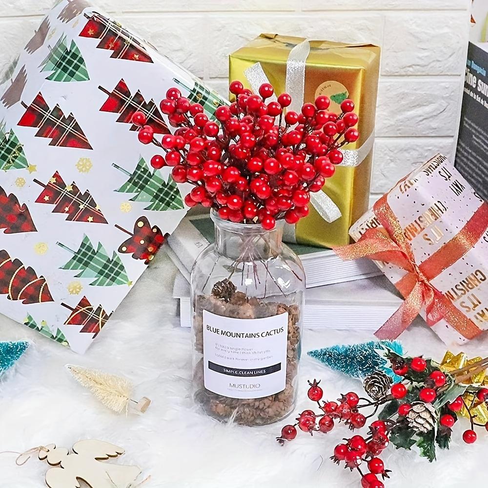 Rote Beerenzweig Kirsch-Simulation Kleine Rote Frucht Dekoration, Hochzeits-Valentinstags-Blumen-Accessoires Weihnachtsdekorationen
