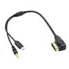 Cablecc Media In AMI MDI zu Stereo 3,5 mm Audio & USB-C AUX Adapterkabel