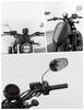 KEMIMOTO Motorcycle Mirror 10mm Left and Right Set Mirror Adjustable Universal Easy to Install Oval Silver KM3106 [Father's Day] Off-Road 360°