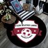 Club Atletico Lanus Printed Round Rug, Non Slip Washable Circular Carpet For Living Room Bedroom Playroom, Sports Fan Decor, Holiday Birthday Gift