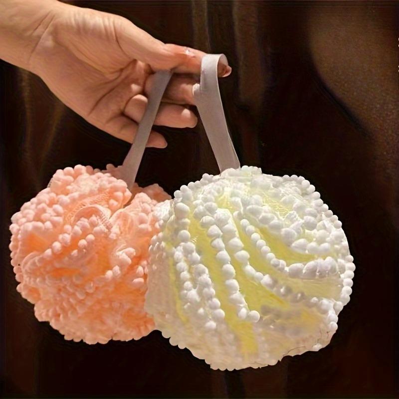 2pcs Bath Sponge Ball, Cute Unisex Body Exfoliating Bathroom Accessories, Suitable for Home, Bathroom Essentials