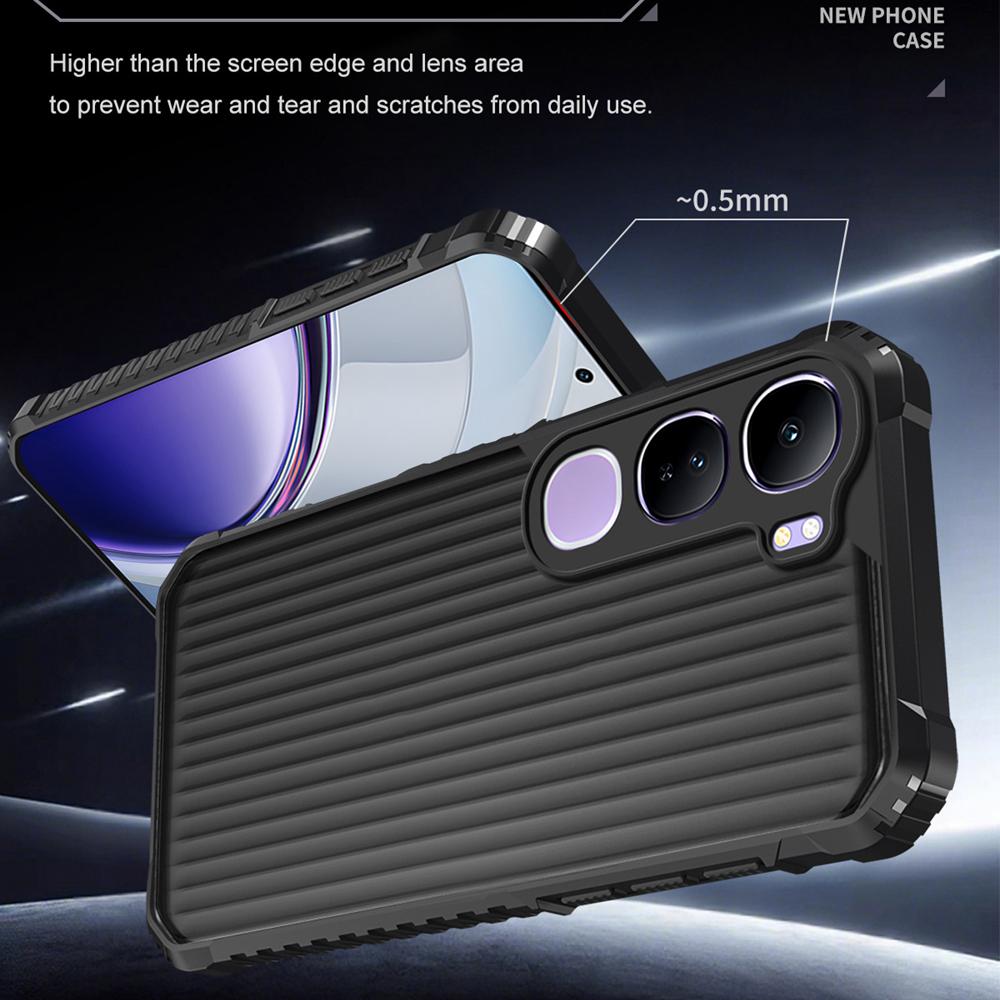 KEYSION Heavy Duty Shockproof Phone Case for VIVO V40 SE 80W V40 Lite Soft Silicone+PC Translucent Matte Back Cover for VIVO Y19S Pro Y200 5G