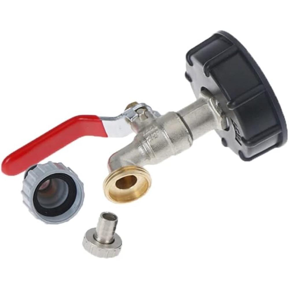 Durable IBC Tank Tap Adapter S60*6 Coarse Thread to 1/2'' 3/4'' Connector Replacement Valve Garden Home Valve Fitting Faucet