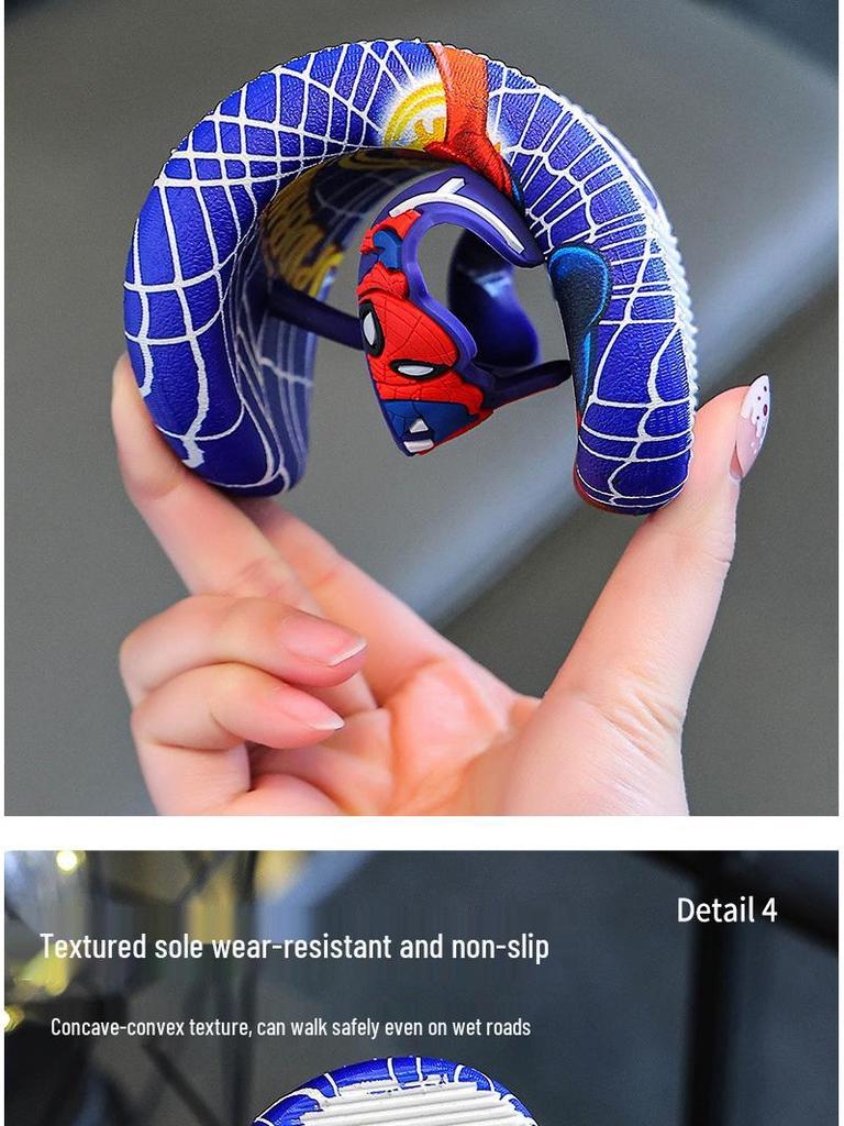 2025 Cartoon Anti-Slip Flip-Flops for Boys, Ages 2-8, Home Slippers