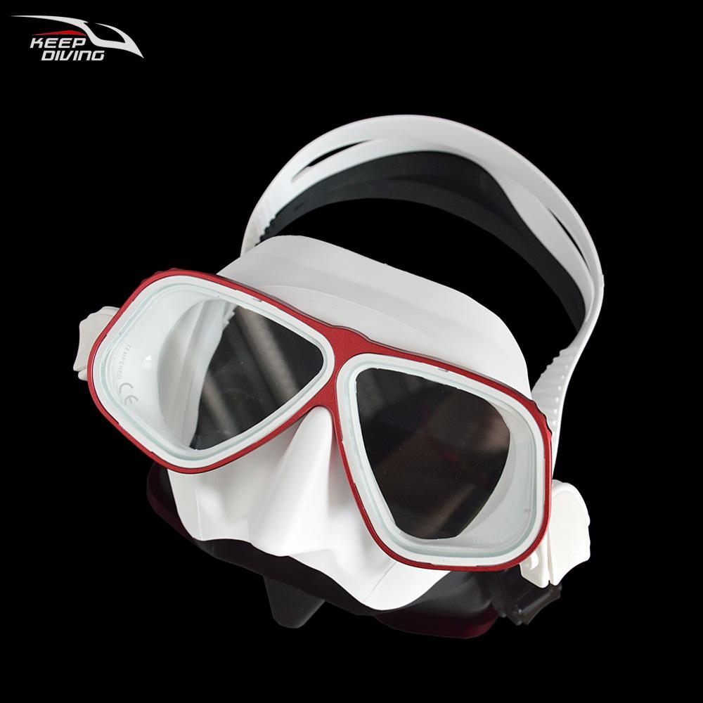 

Free Diving Mask Ultra Low Volume Snorkeling goggles Color Alloy Frame Diving Goggles For Scuba Dive