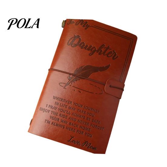 Collage Friendly Notebook Journal Notebook, Loose-Leaf Refillable Faux Leather Cover with Elastic Durable Daily Use Strap, Multi-Purpose Writing Diary