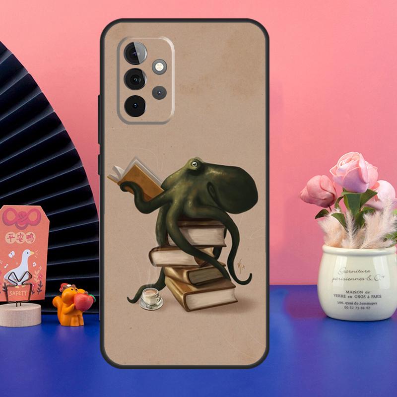 Read Books Illustration Case For Samsung Galaxy A54 A34 A24 A14 A73 A53 A33 A23 A13 A52 A32 A22 A12 A51 A71 Cover