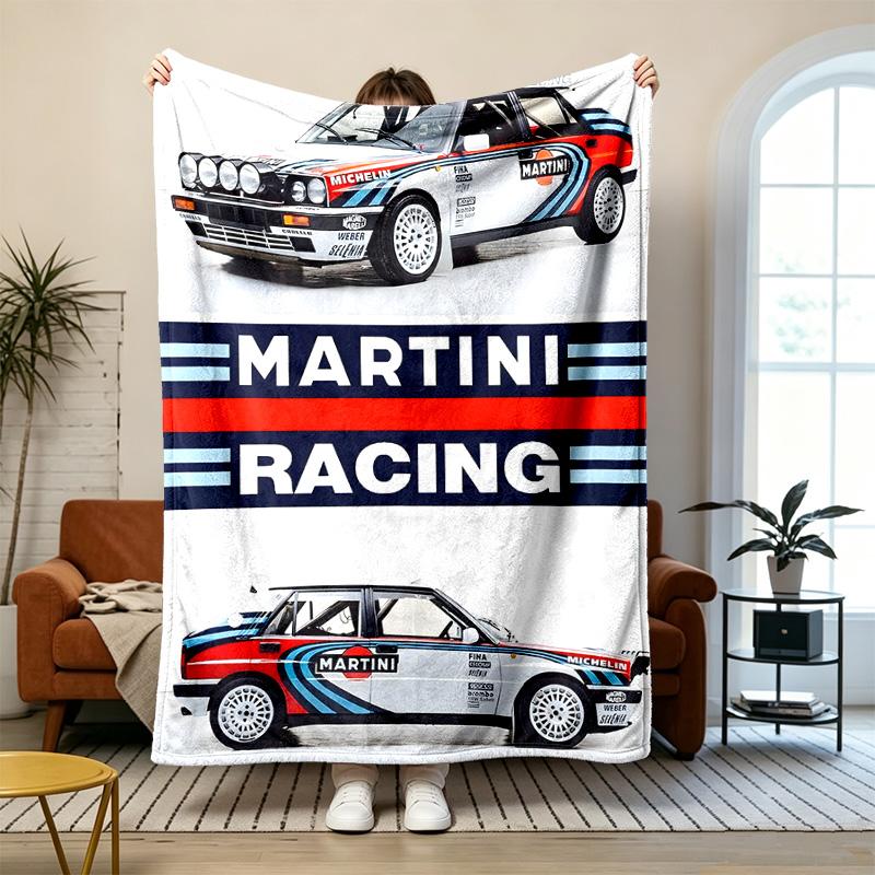 Martini Racing Team Soft and Comfortable Flannel Suitable for Sofas Living Rooms Outdoor Camping Travel and Also Makes a Great Anniversary Gif