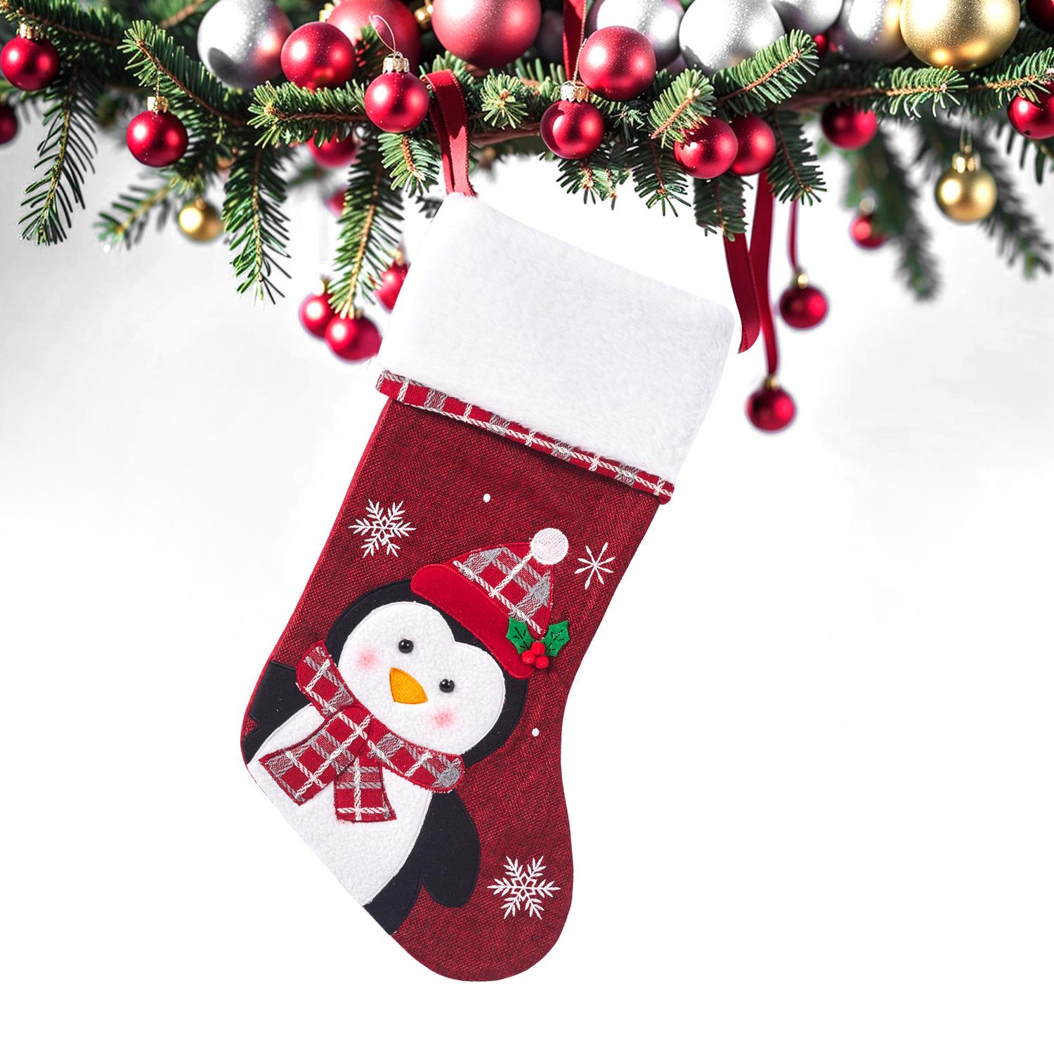 Embroidered Christmas Stockings and Gift Bags - Festive Decorations