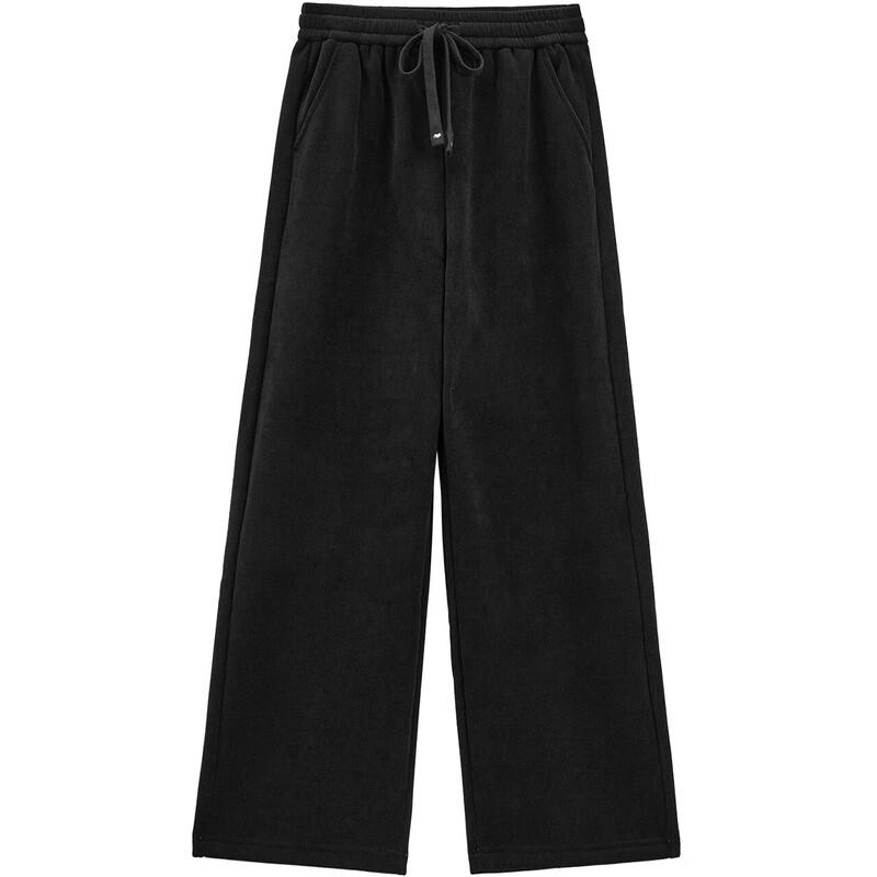 IEF Women's Plus Size Fleece-Lined Wide-Leg Lounge Pants
