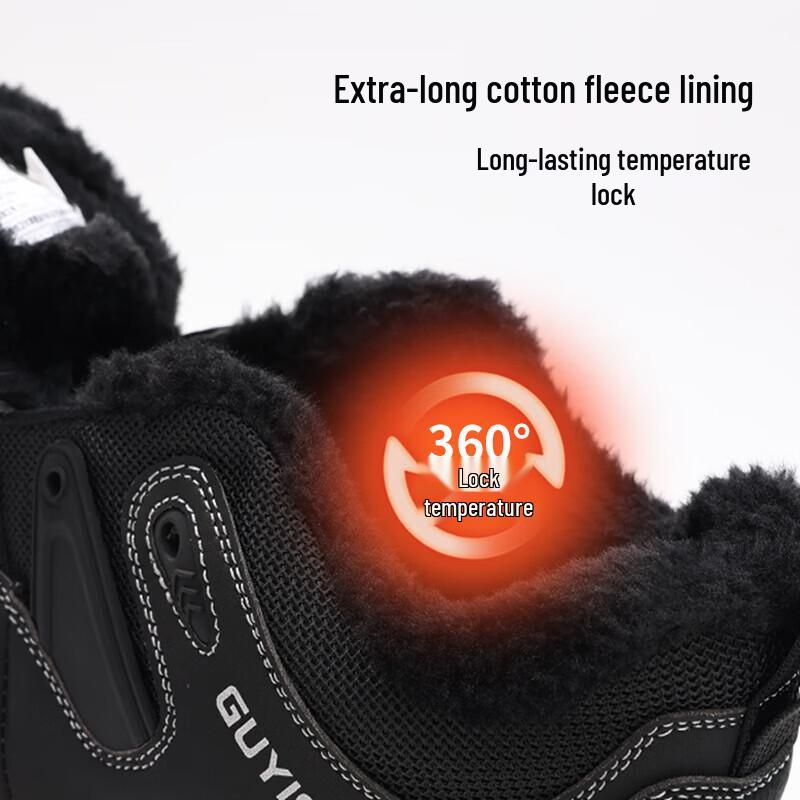 Jiankanong Men s Winter Safety Toe Casual Work Shoes