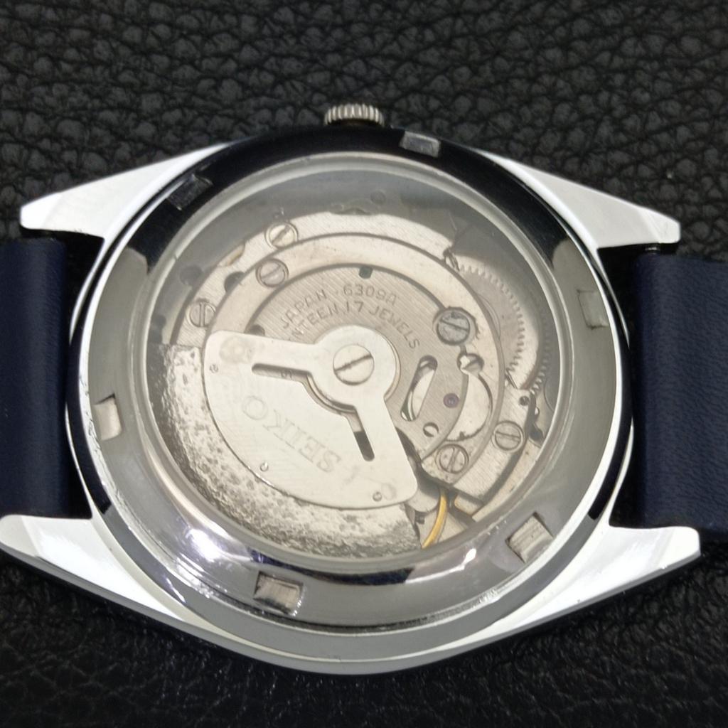 REFURBISHED SEIKO AUTOMATIC 6309A JAPAN MENS VINTAGE BLUE DIAL WATCH a701724-5