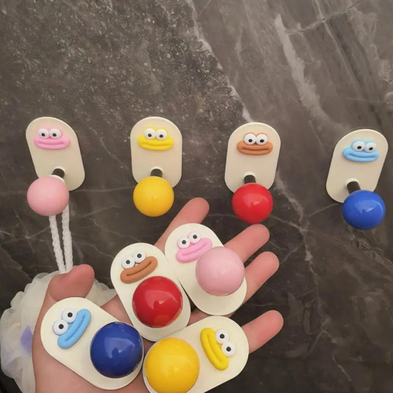 4 Pcs Bathroom Hook No Drilling No Trace Clothes Hook Strong Load-Bearing Bathroom Towel Adhesive Hook