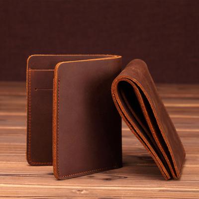 Crazy Cart PU Leather Credit Card Holder with Card Slots Small Purse