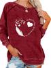 Women's Oversized Pullover Sweatshirt Spring/Fall Sweatshirt Fashion Print Top Versatile Top