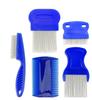 Blue Pet Flea Comb Kit With Durable Stainless Steel For Cat And Dog Shedding And Cleaning