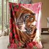 Tiger Love Artwork 1 Theme blanket Lightweight Warm Flannel Blanket Decorative Throw Blanket for Home Decoration