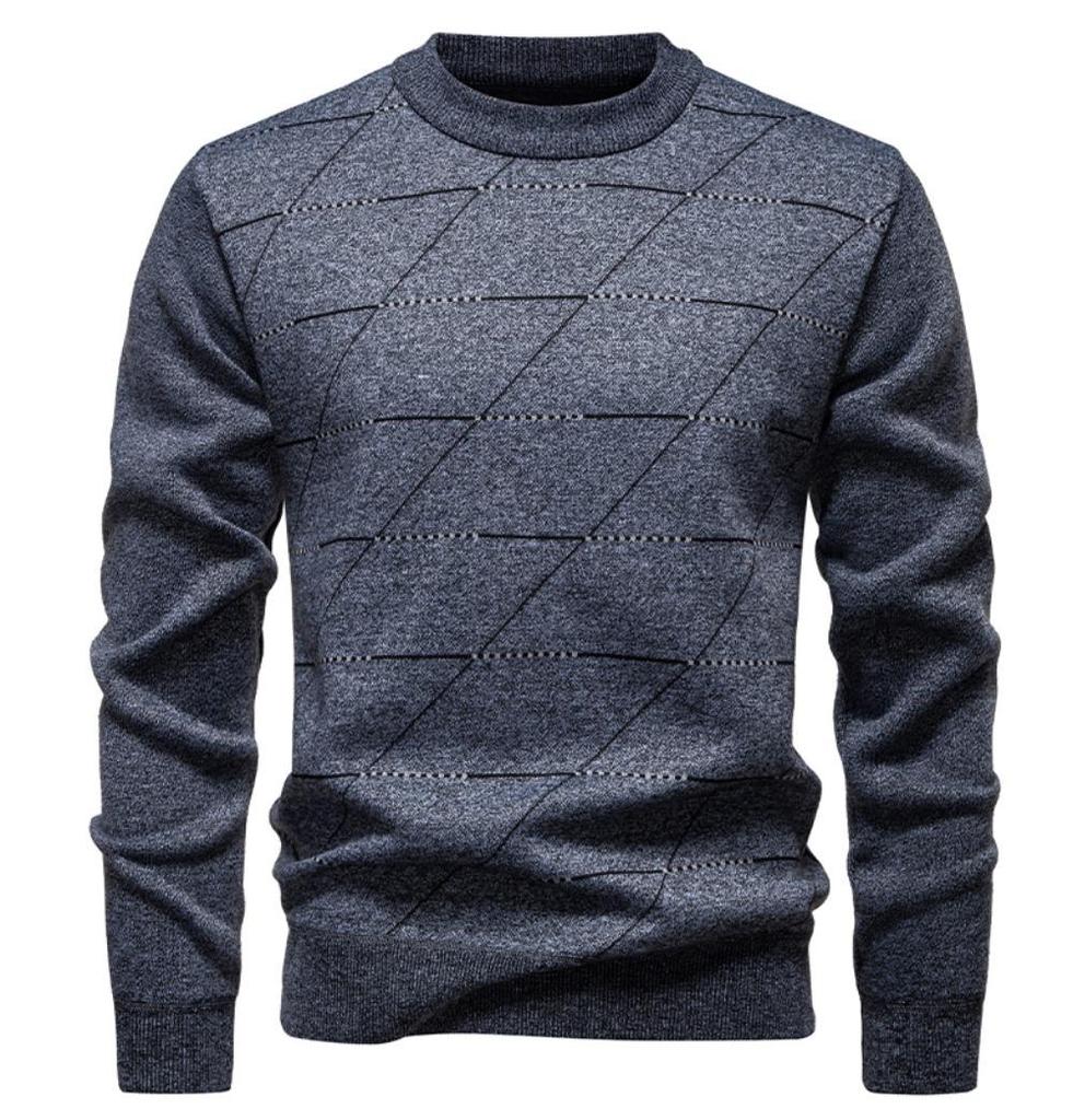 Thick Casual Round-neck Warm Knitted Sweater for Men In Autumn and Winter