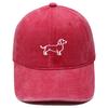 New cartoon cute puppy embroidered baseball cap washed retro simple men's and women's casual versatile sunshade cap
