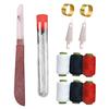 34Pcs/37Pcs Sewing Tool Set Needles Thread Hand Repair Tools Portable Sewing Kit Needle Threader Seam Remover Included DIY Craft Set