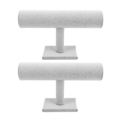 Confezione da 2 Supporti per Braccialetti a T in Velluto Organizer Espositore per Gioielli Elastici per Capelli Supporto per Orologi Per