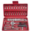 Factory Direct Sale  Hard Case 46-Piece Auto Repair Socket Wrench Set with Screwdriver and Ratchet Tools