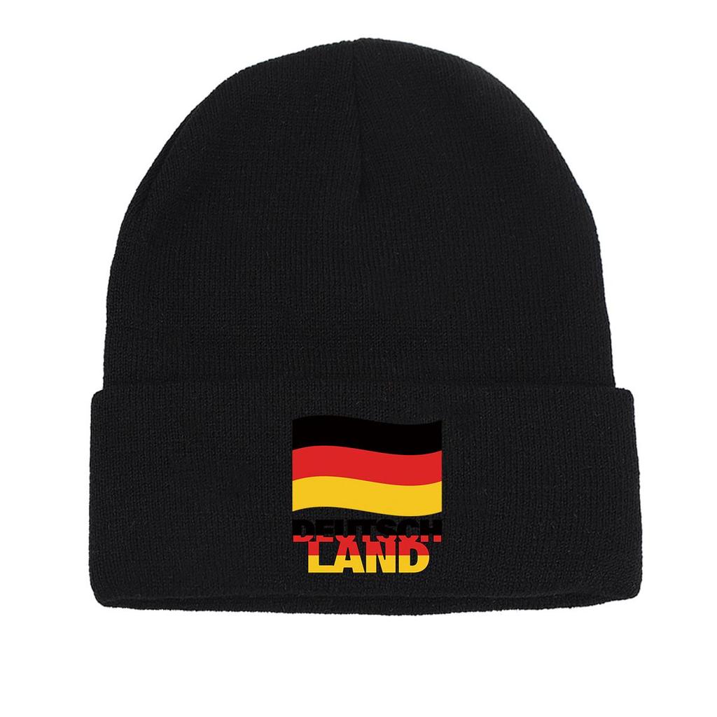 Flag of Norway Print Knit Hat Beanie, Patriotic Woman Cap Candy Color Lightweight Simple Pompom Beanies Knitted Hat Beanie