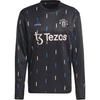 Manchester United 22/23 Pre-Match Warm Top Comfortable Football Shirt Men Tops Black HT4306
