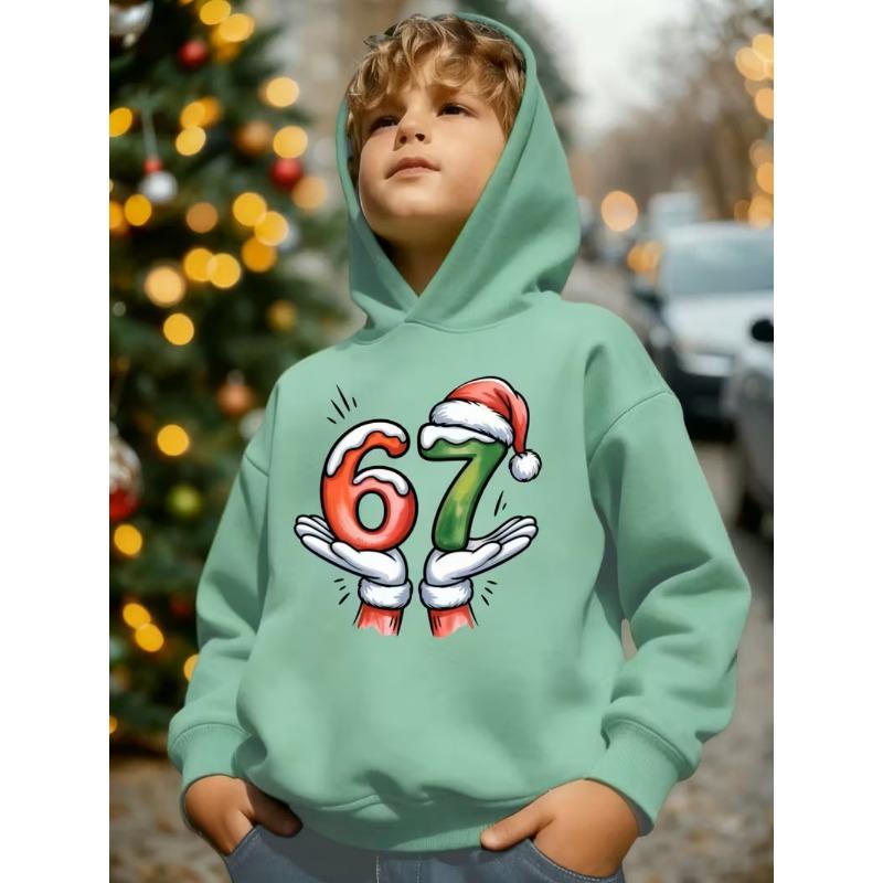Lustiges Sechs Sieben 6 7 Meme Hoodie für Kinder Chaotischer Humor Y2k Spiel Spruch T-Shirt Weihnachtsgeschenk Jungen Oberteile Mode Kinderkleidung