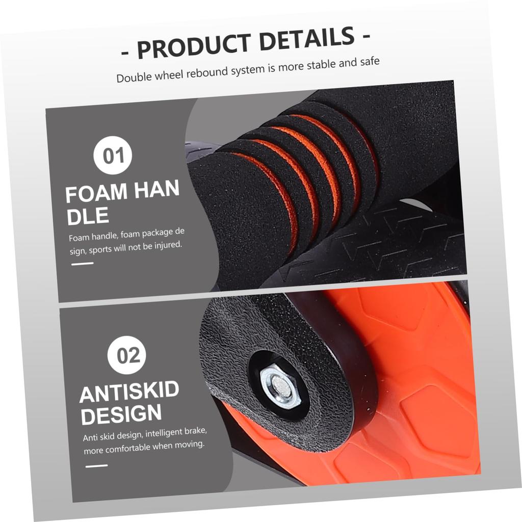 Automatic Rebound Abdominal Wheel, Double Round Ab Roller Wheel Exercise Equipment, Domestic Abdominal Exerciser, Beginners and
