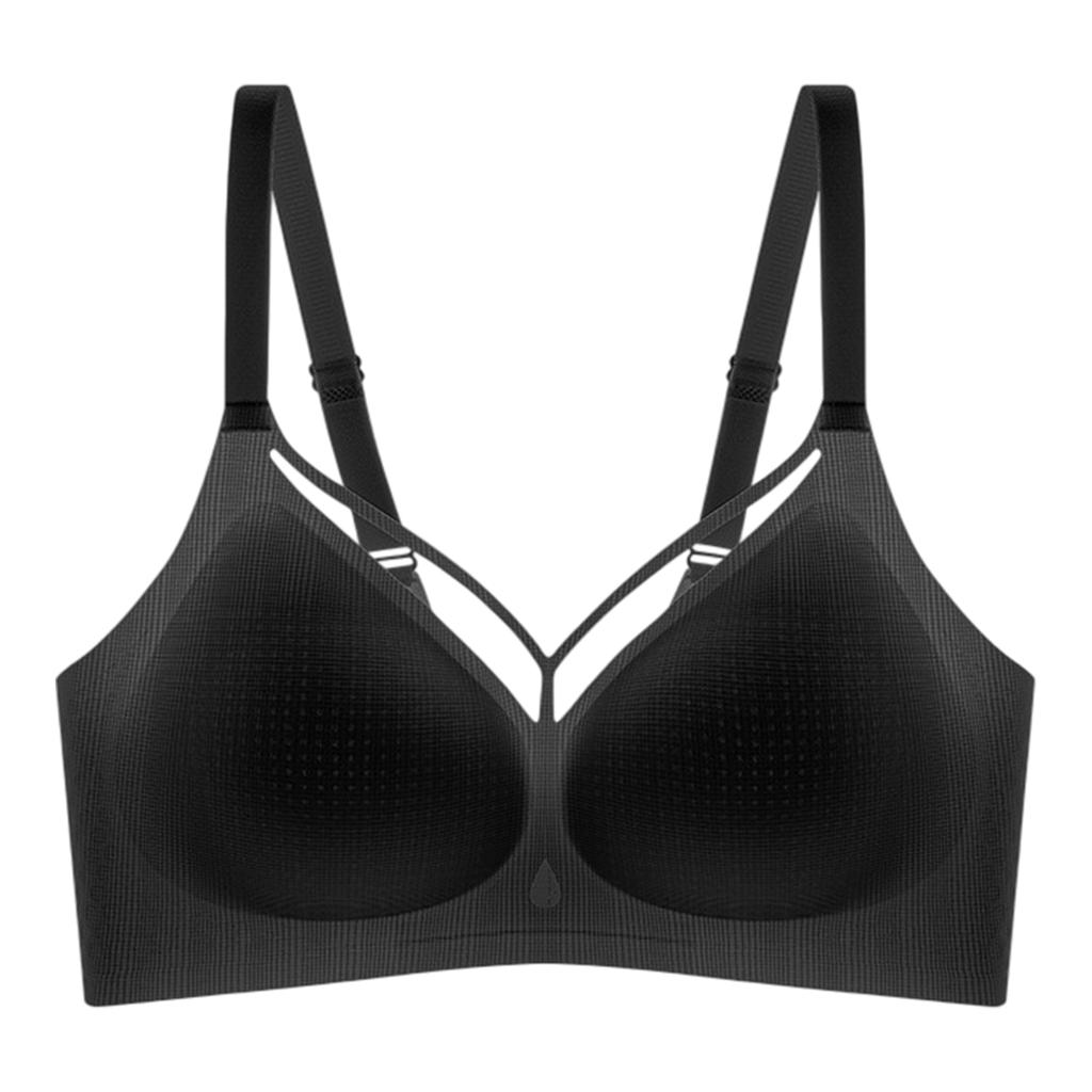 Zeriluna Ice silk French-style bra Sexy Parisian-style design, cool and skin-friendly for summer, with a light and breathable push-up effect