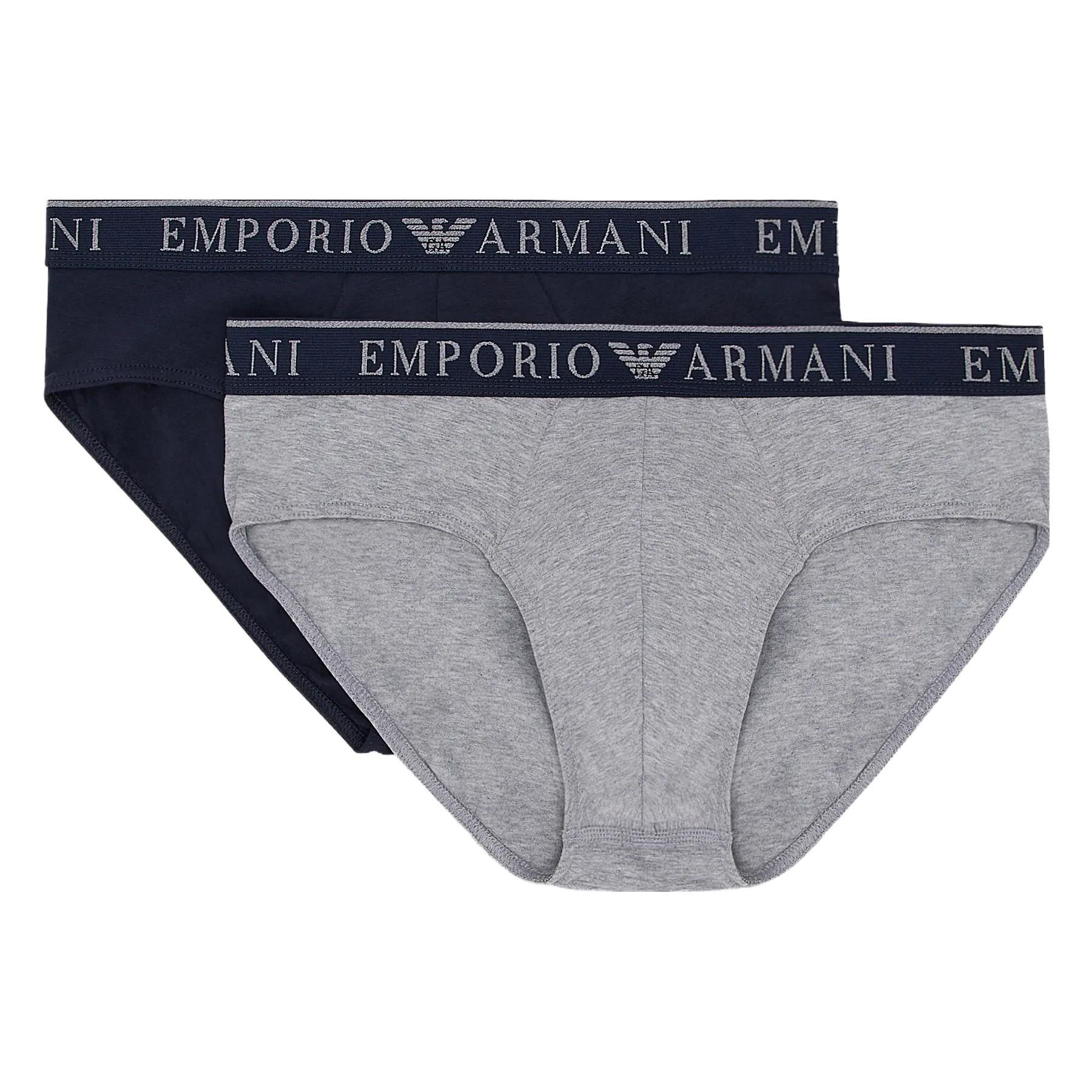 Emporio Armani Logo Letter Print Casual Triangle Underwear 2-Pack Men underwear 111733-3F7201-07448 M