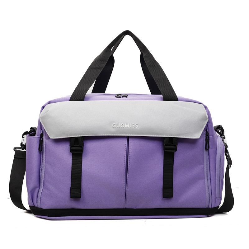 

Large Capacity Travel Duffel Bag with Multiple Pockets Foldable Design Casual Weekend Carry On Bag фиолетовый