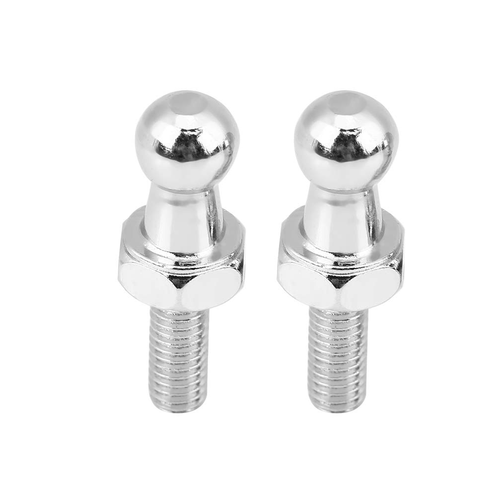 2pcs Ball Stud Bolt Silver, Replacement Car Ball Stud Bolt M6 Iron for Gas Struts Ball Ended Bonnet, Hand Tools