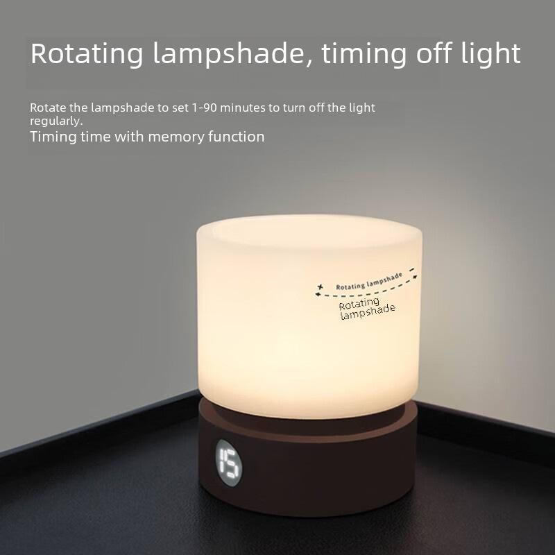 Nordic Rotating Cylindrical Night Light with Breathing Mode