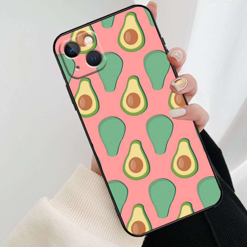 Avocado Pattern Phone Case For iPhone 17 Pro Max 14 13 12 11 15 16 Pro Max Mini 16 15 Plus 16e 17 Air Cover