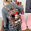 School Bag Junior High School Girls College Students Fashion Plaid Bag High Value Large Capacity Backpack
