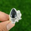925 Silver Natural Pietersite Mother Statement Birthday Cescent Moon Ethnic Ring