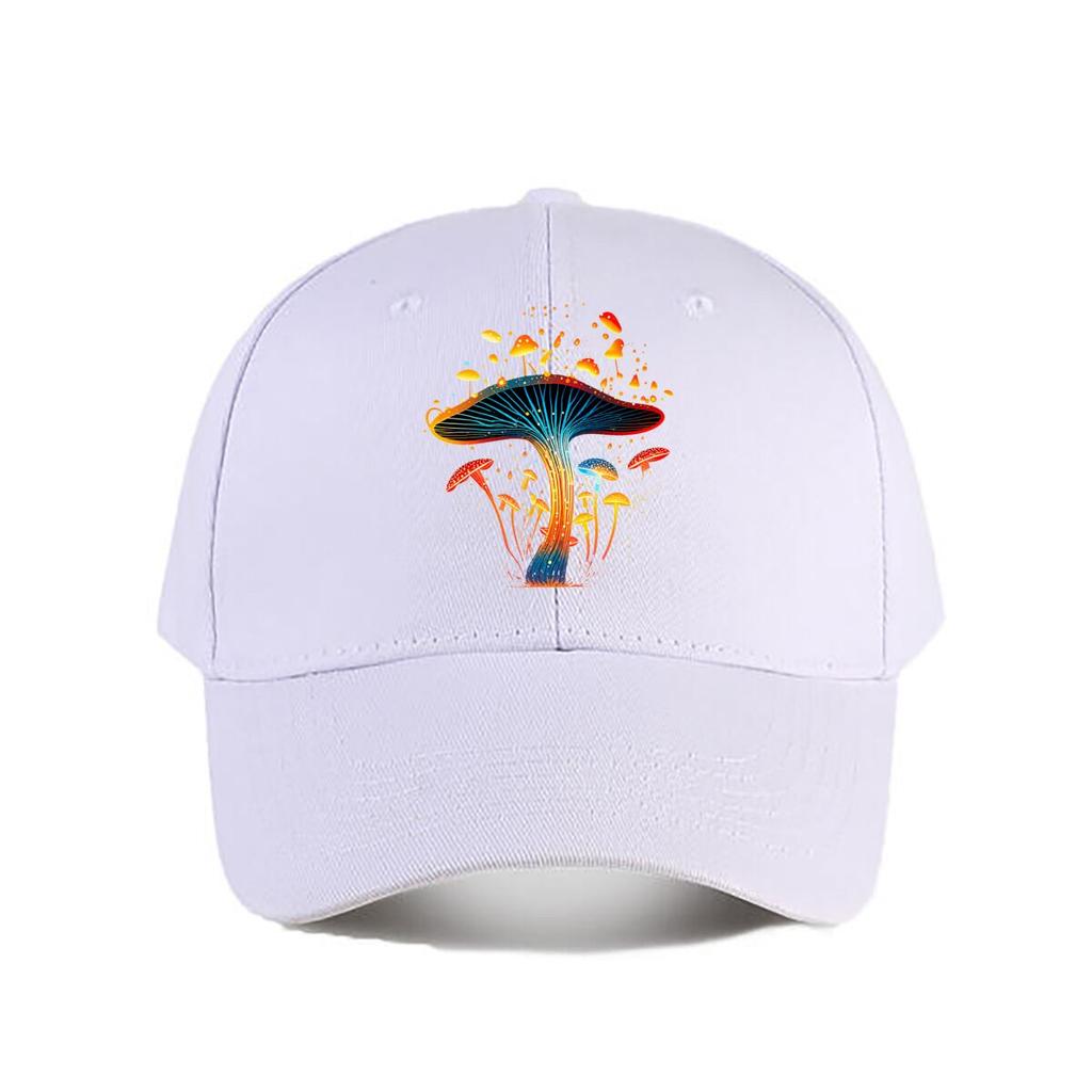 Magical Forest Giant Mushroom Colorful Fantasy Art Baseball Cap Fashion Unisex Sunhat Womens Outdoor Sports