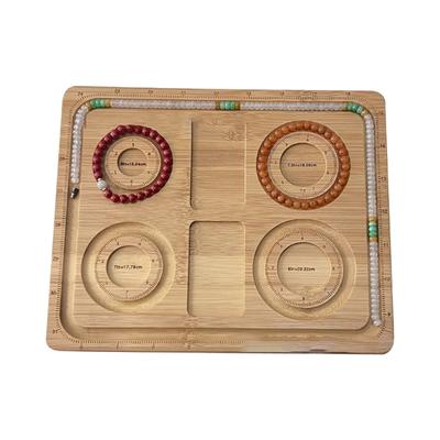 Tavola per perline in legno per realizzare bracciali e collane Misure di gioielli Tavola per misurare i braccialetti contrassegnata per progetti di gioielli